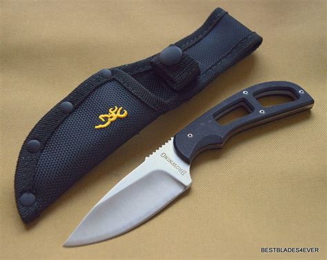 Browning Small G10 Handle Fixed Blade Skinning Hunting Knife With Nylon