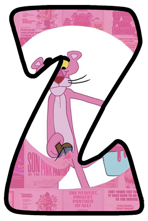 Pink Panther Cartoon Pink Panter Bicycle Art Letters And Numbers