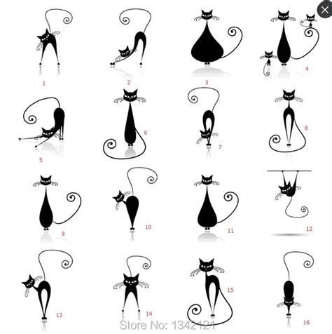 Animasi Gambar Kucing Kartun Hitam Putih