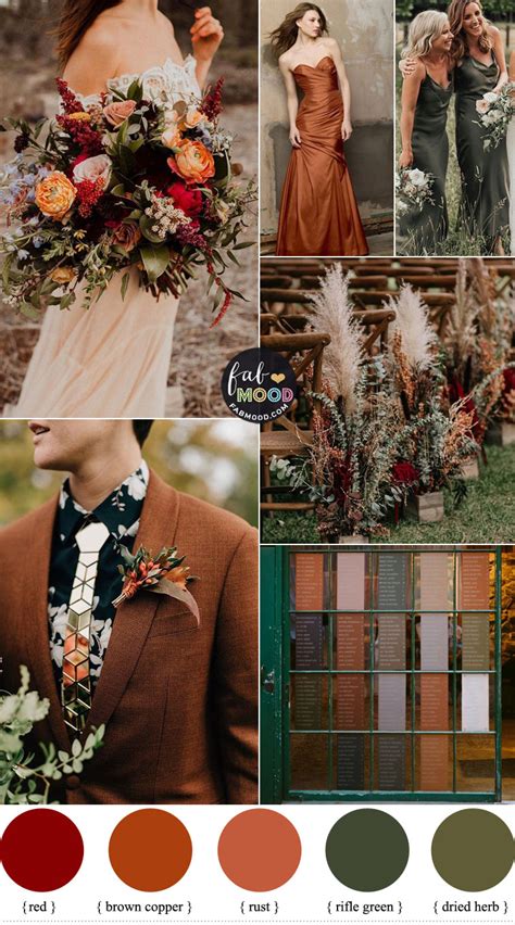 Teal Rust And Copper Wedding Color Palette Ar