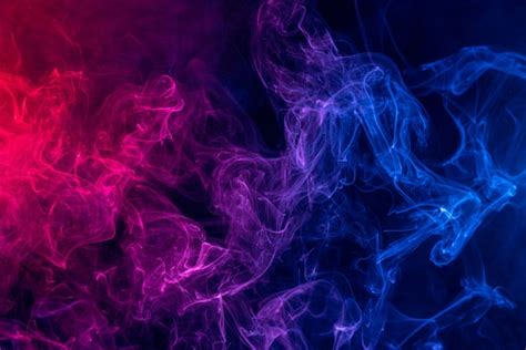 Premium Photo Colorful Red And Blue Color Smoke Isolated