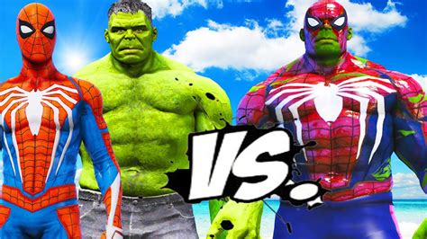 Spider Man And Hulk Vs Hulk Spiderman Youtube