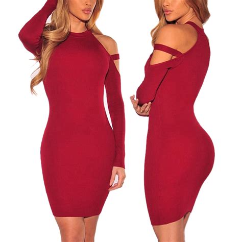 Women Shiny Bodycon Dress Ladies Sexy Off Shoulders Strapless Tights