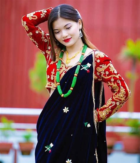 Pin By Preeya Subba On Nepal Traditional Dress Gurung Dress Indian
