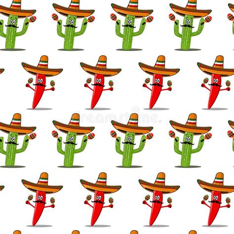 Panorama mountains and sunset sky with cactus vector. Cinco De Mayo-sombrero, Spaanse Peperpeper, Cactus En ...