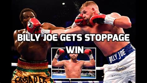 Billy Joe Saunders Get Stoppage Win Against Charles Adamu Youtube