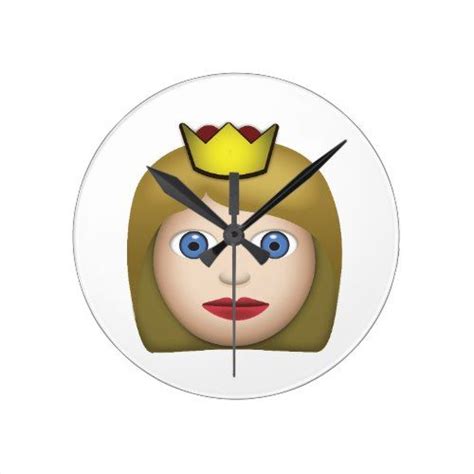 Maybe you would like to learn more about one of these? Princess Emoji Round Clock | Zazzle.com | Emoji, Clock ...