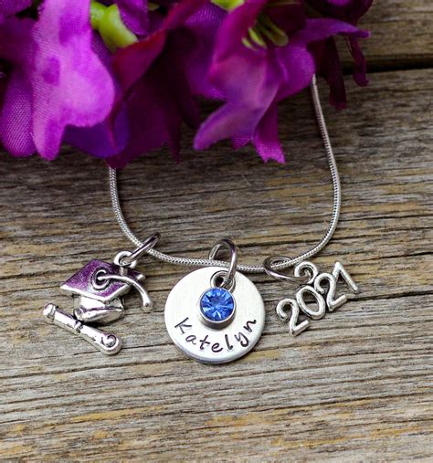 Graduation Necklace Personalized Girl Graduation T For Her Etsy