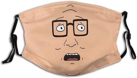 Funny Hank Hill Face Mask Adult Reusable Wind And Dust Proof Face With