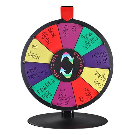 15 Tabletop Color Prize Wheel Spin Fortune Win Game Tradeshow Party
