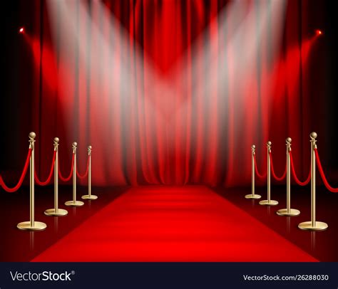 Red Carpet With Curtain Royalty Free Vector Image