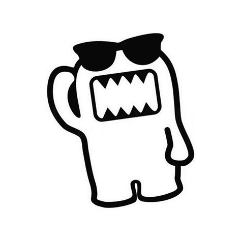 Cute Monster With Glasses Car Sticker Wall Home Glass