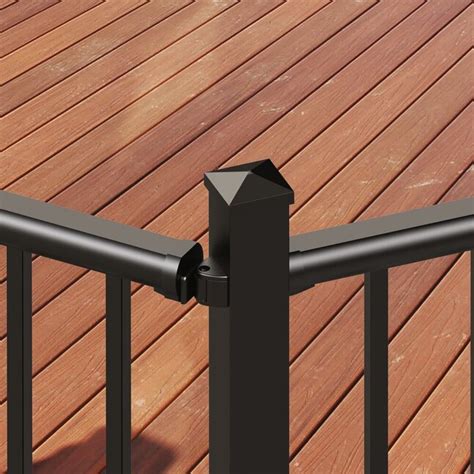 Freedom Winchester 8 Ft X 225 In X 3 Ft Matte Black Aluminum Deck Rail