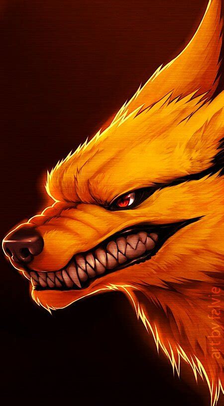 Nine Tailed Fox Art By Falvie Naruto Amino