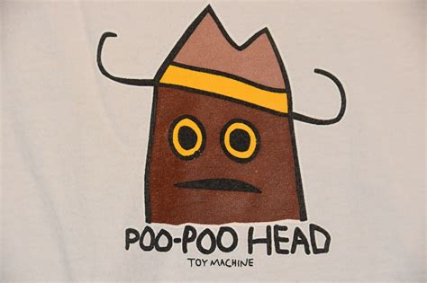 Vintage Poo Poo Head Toy Machine 90s Mens T Shirt Size Xl Skateboard
