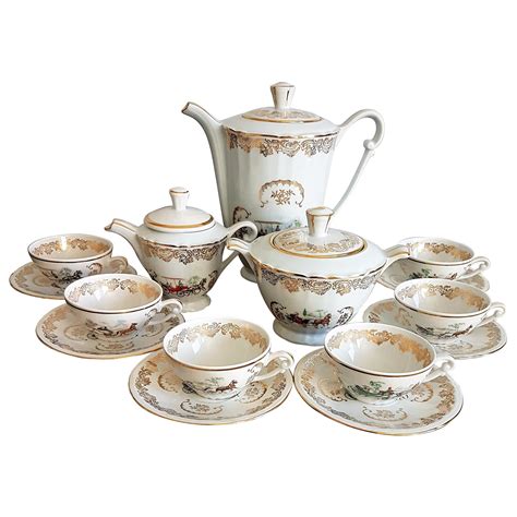 Classic Italian White And Gold Fine Porcelain Tea Set At 1stdibs Tea