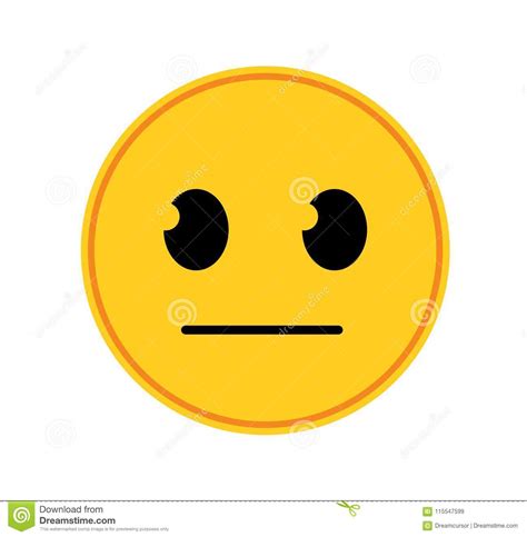 These are commonly known as emoji. Straight Face Emoticon stock illustration. Illustration of ...