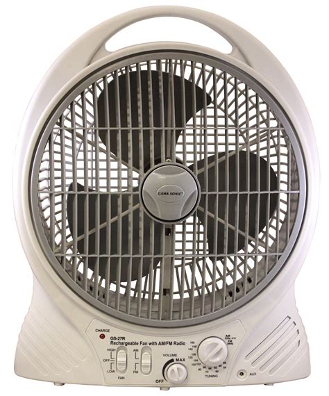 Gama Sonic Rechargeable Battery Operated Portable Fan With Integrated