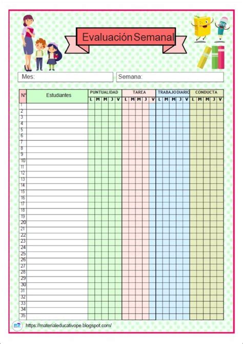 Maravillosos Formatos Para La Evaluaci N Asistencia Y Seguimiento De E