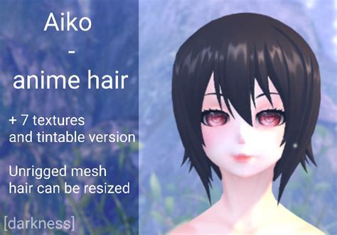 Second Life Marketplace Darkness Aiko Anime Hair