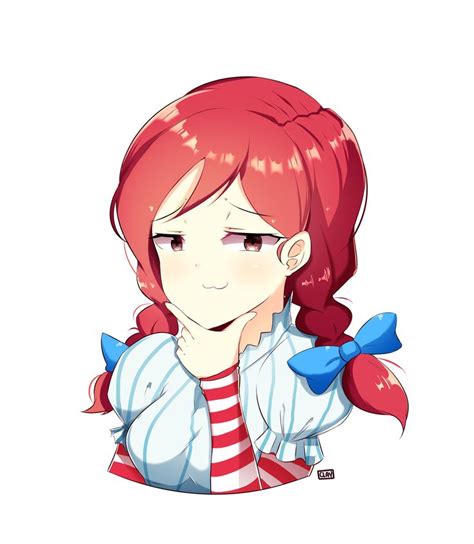 Smug Animu Girl Wendys By Clayten Smug Wendys Red Hair Anime