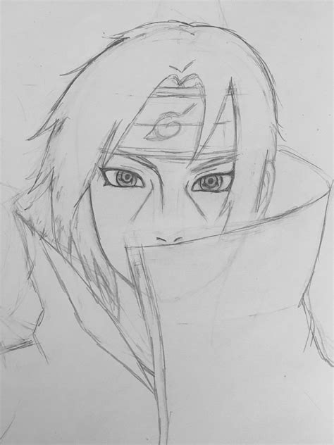 Itachi Drawing Progress Naruto