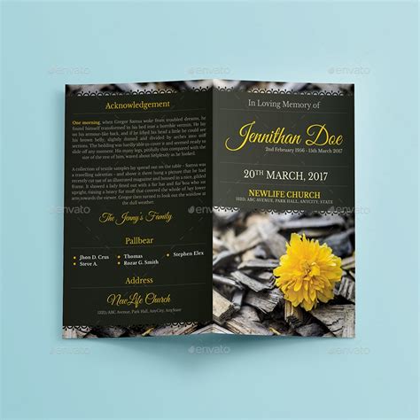 Remarkable Funeral Brochure Design 32 Examples Format Pdf Examples