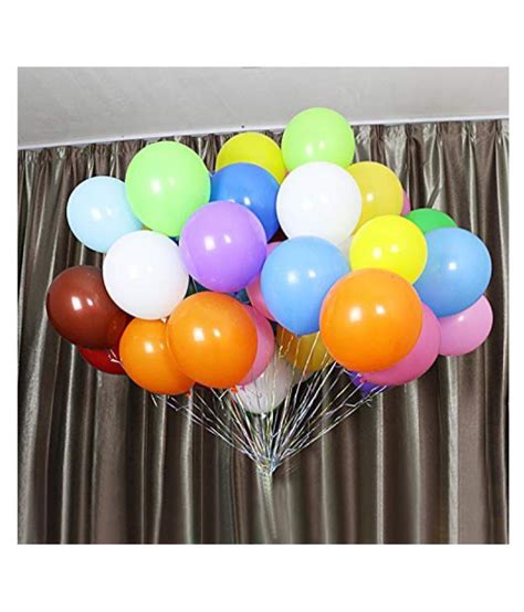 Blooms Mall Latex Metallic Ballon Multicolor With Balloon Pump Buy