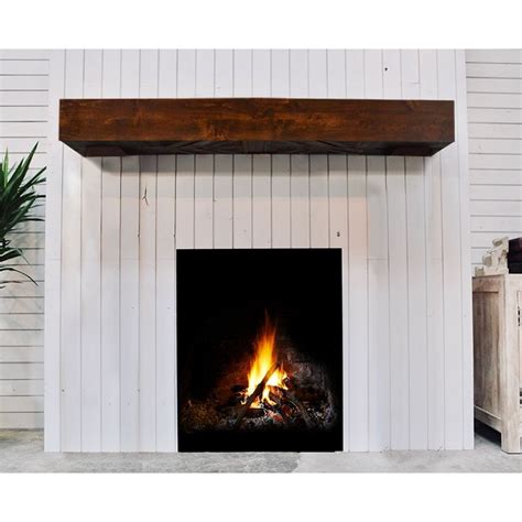 Mahogany Rustic Fireplace Mantel Shelf