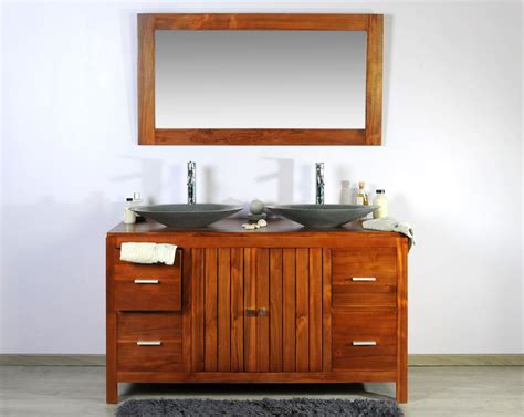 Meubles de salle de bain 100. Meuble teck salle de bain 140 baggi