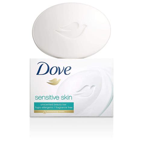 Pack Of 4 Bars Dove Unscented Beauty Soap Bar Sensitive Skin Hypo