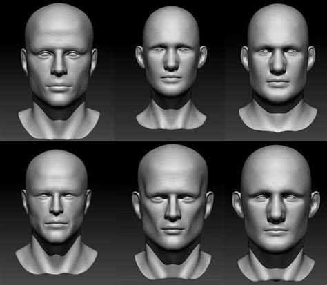 10 Male Heads 3d Model Collection Cgtrader