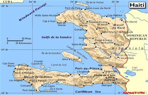 Political Map Of The Republic Of Haiti