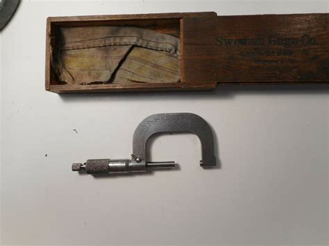 vintage swedish gage co 1 2 inch micrometer machinist tools antique price guide details page