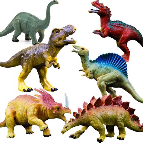 Guasslee Oumuamua Realistic Dinosaur Figure Toys 6 Pack 7 Large Size