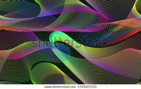Urban Seamless Pattern Iridescent Chaotic Lines Stock Vector Royalty