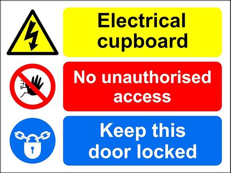 Electrical Cupboard No Unauthorised Access Keep This Door Locked