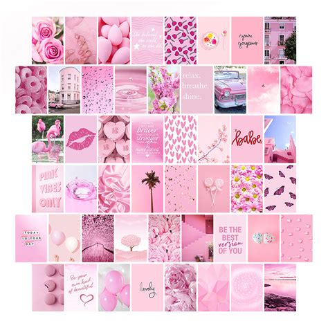 Buy Woonkit Pink Wall Collage Kit Aesthetic Pictures Collage Kit For