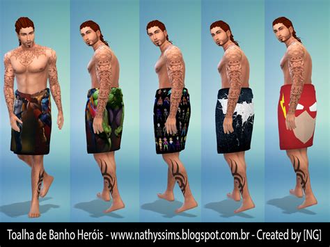 The Sims Resource Wearable Towel For Males