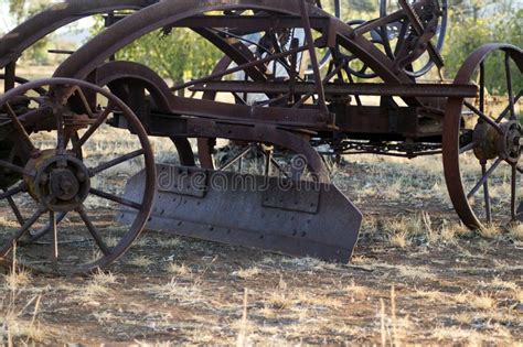 Vintage Farm Machinery In Park Stock Image Image Of Abstract