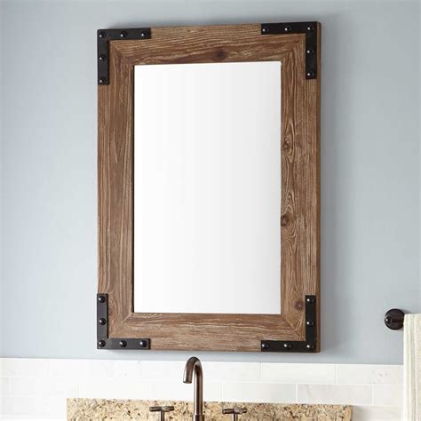 24 Bonner Reclaimed Wood Vanity Mirror Bathroom Wood Framed