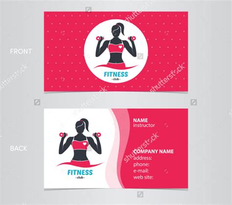 26 Fitness Business Card Templates Ms Word Photoshop Ai