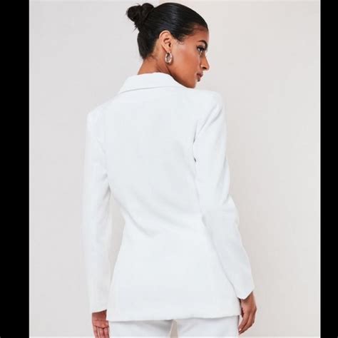 Missguided Jackets Coats Missguided White Co Ord Double Breasted Blazer Poshmark