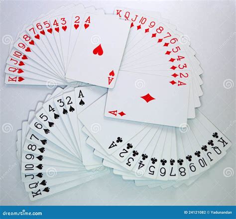 Playing Cards Of Hearts Diamonds Clubs Spades Stock Photo Image Of