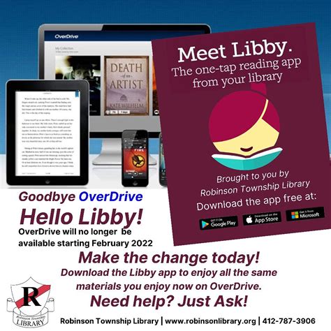Meet Libby The One Tap Robinson Township Library