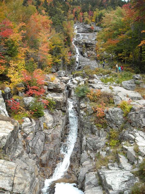 Silver Cascade Falls In Crawford Notch New Hampshire