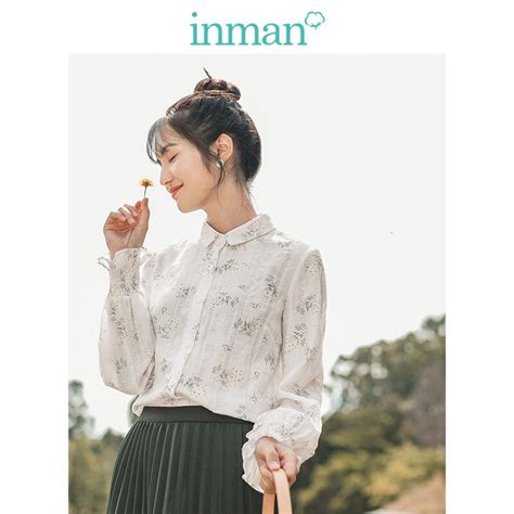 2019 Inman Autumn New Arrival Young Girl Embroidery Cotton Literary All Matched Minimalism