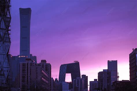 Beijing Landmark Dusk International Trade Cbd Building Complex Outdoor