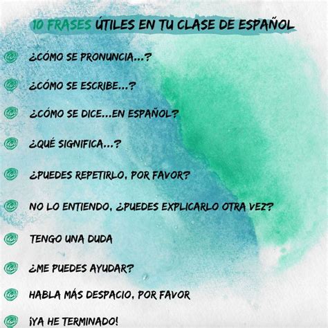 10 Frases útiles En Tu Clase De Español