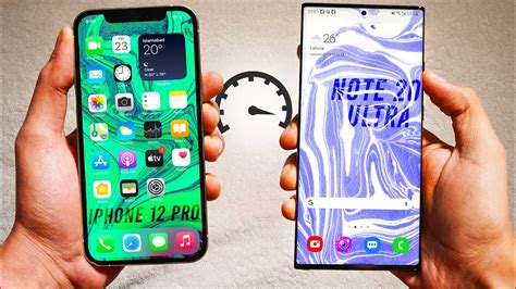 Iphone 12 Pro Vs Samsung Galaxy Note 20 Ultra Speed Test Youtube
